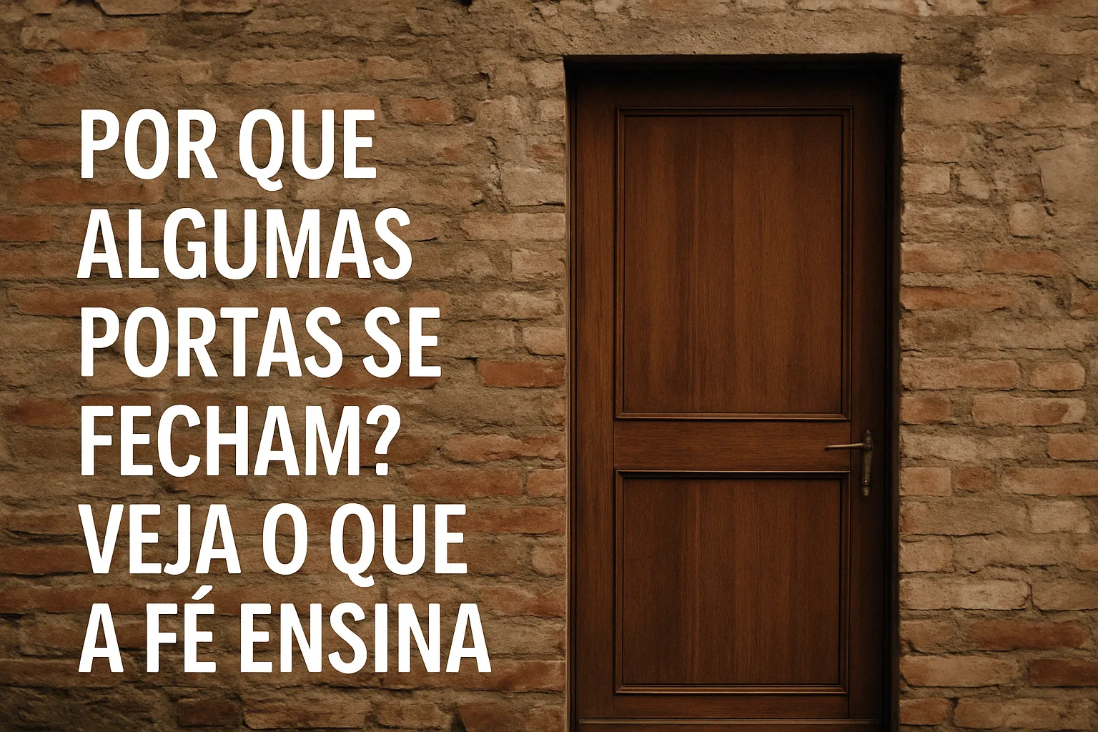 Por que algumas portas se fecham? Veja o que a fé ensina