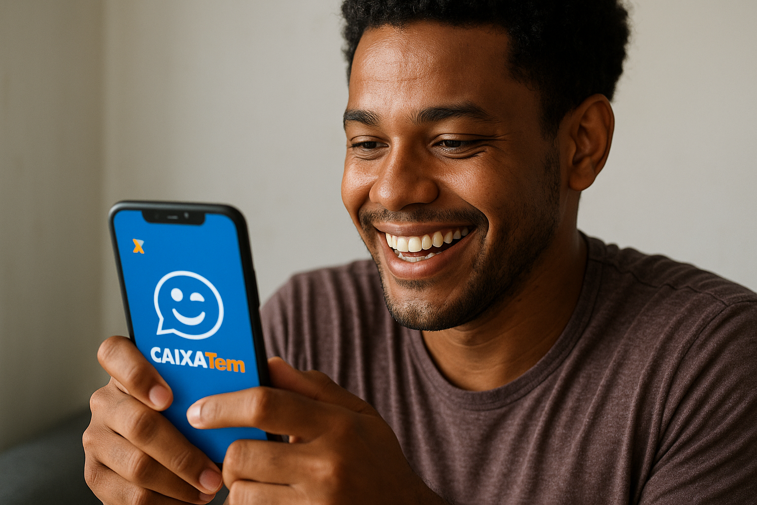 CAIXA TEM: Receive and withdraw your benefits now through the app.